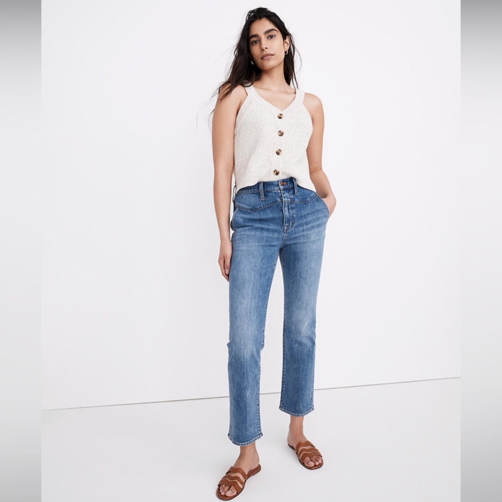 Madewell Slim Demi-Boot Jeans in Tracy Wash: Western Yoke Edition